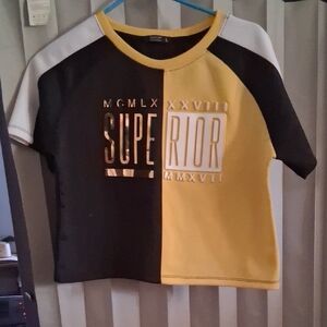 Superior Women's Raglan Tee - Black and Yellow